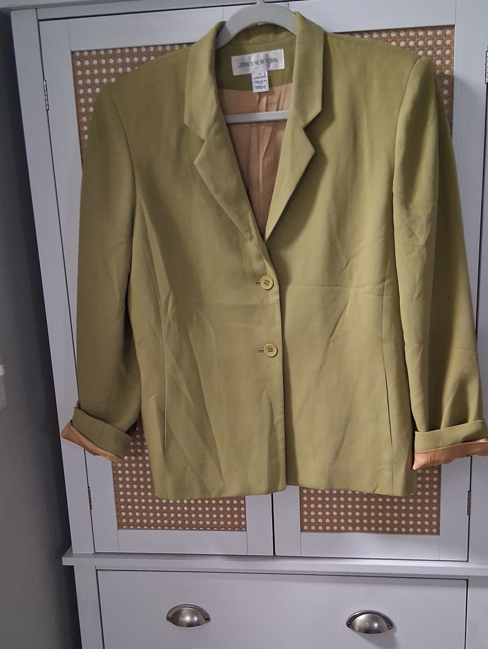 Jones New York Light Olive Green Women’s Blazer Jacket